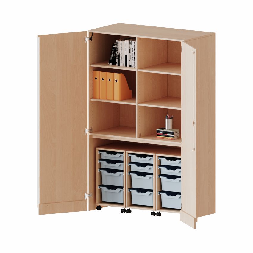 Garagenschrank 5 OH, mit 12 Boxen M/L, 4 Dekore